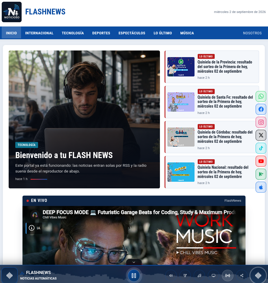 Nueva web FlashNews